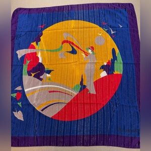 Vintage Leo Chevalier Vibrant Silk Scarf